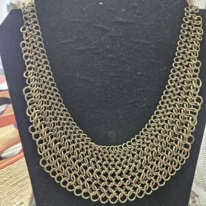 Elegant Gold Chainmail Necklace